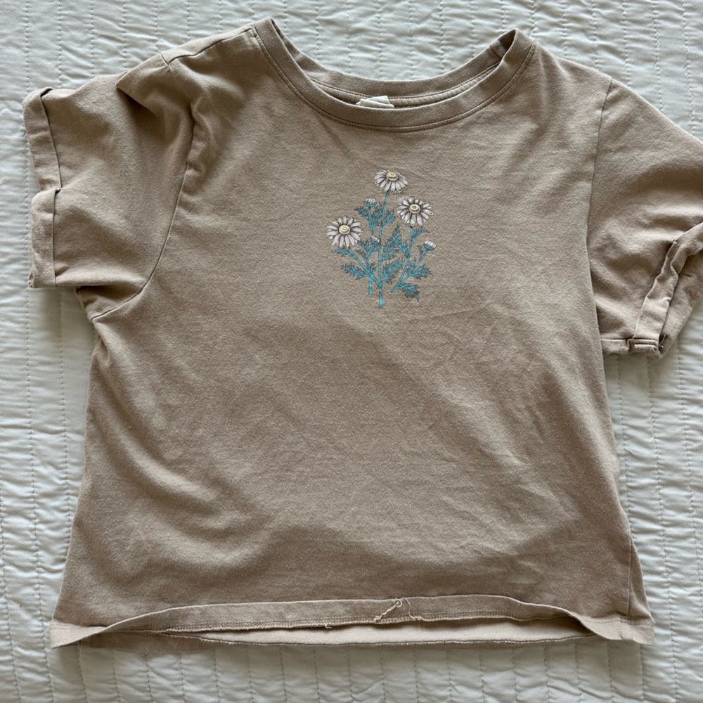 Basic cropped graphic tee